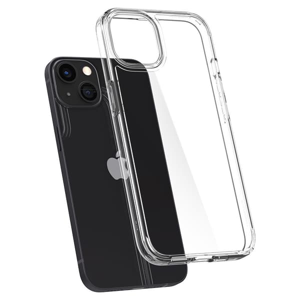 Spigen Ultra Hybrid Mobilskal iPhone 13 - Crystal Clear Transparent