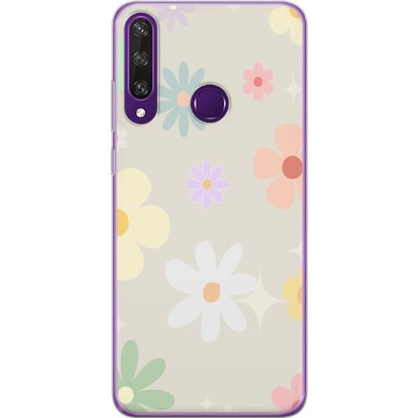 Mobilskal till Huawei Y6p med fejdande blommor