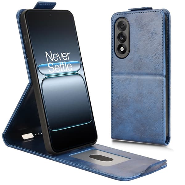 OnePlus Nord 5 Plånboksfodral Vertical Flip Läder - Mörkblå Blå
