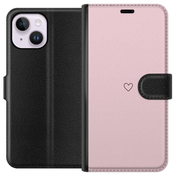 Plånboksfodral till Apple iPhone 14 Plus med Litet Hjärta