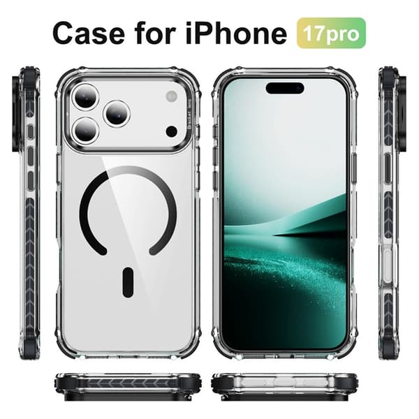 Mobilskal till iPhone 17 Pro MagSafe Kickstand - Svart Svart