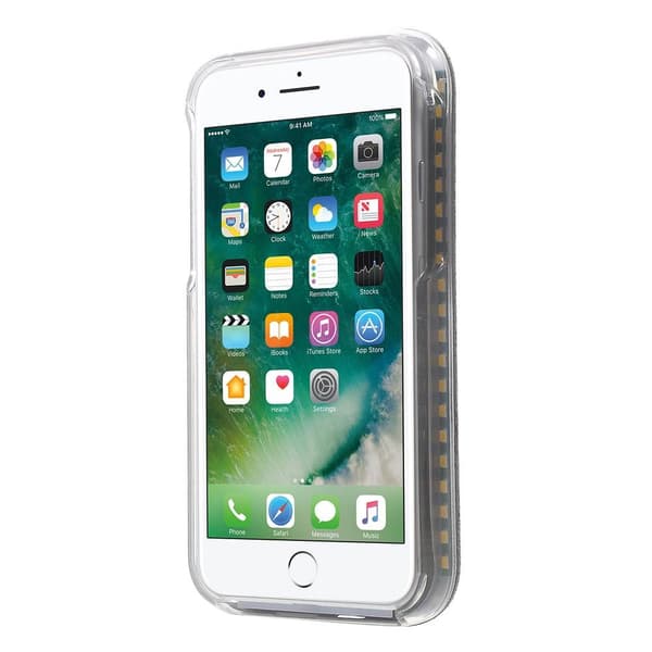 Selfie LED-cover med lys til iPhone 7/8/SE 2020 - Hvid White