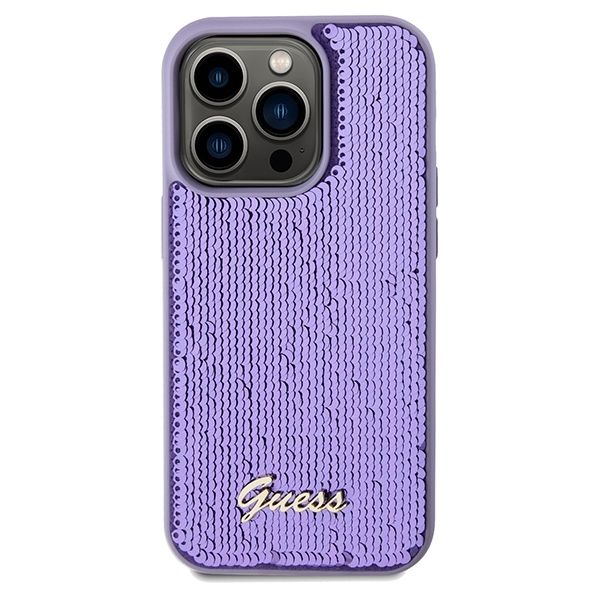 Guess telefontaske til iPhone 14 Pro Max MagSafe Sequin Script Metal