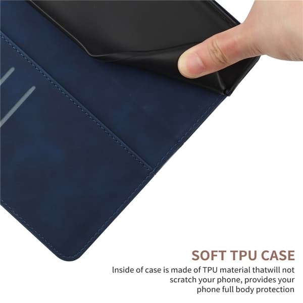 Sony Xperia 1 VII Plånboksfodral Skin Touch Lines Imprinted Blå