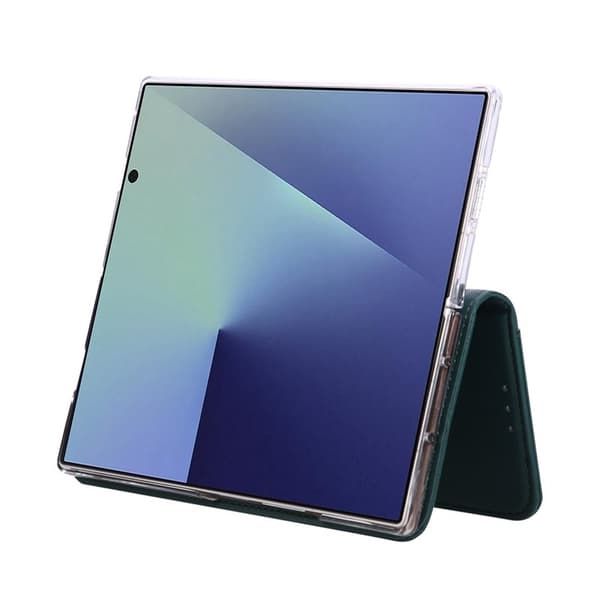 ABEEL Samsung Galaxy Z Fold7 Plånboksfodral RFID-Skydd Konstläder Grön