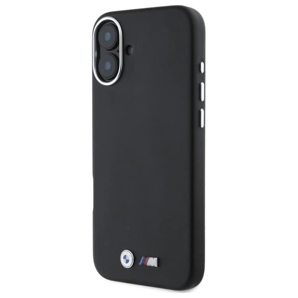 BMW Mobilskal till iPhone 16 MagSafe Smooth Full Wrapped Metal Black