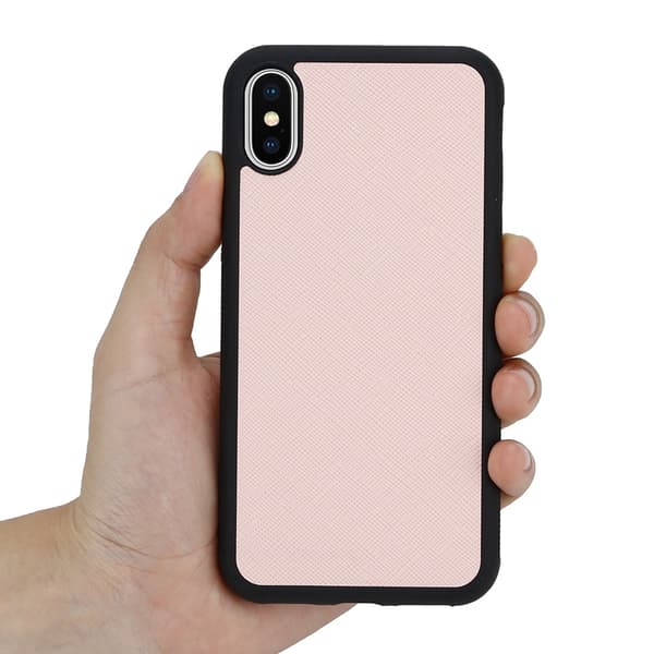 Boom Saffiano Taske til iPhone X/XS - Lyserød Pink