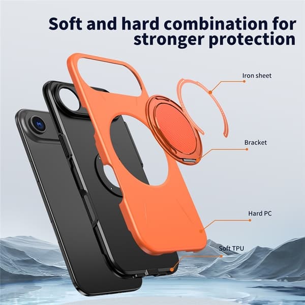 Mobilskal till iPhone Air MagSafe Rotating Kickstand - Orange Orange