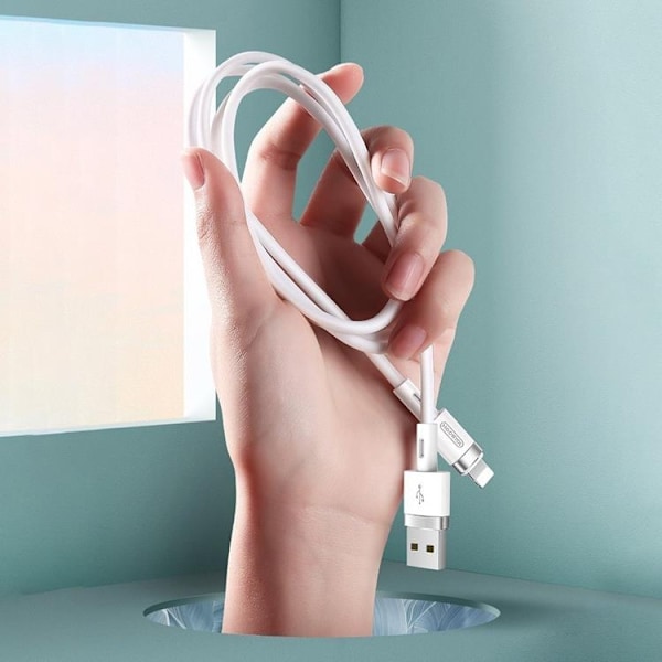 Joyroom USB til Lightning-kabel 2.4A 1.2 m - Hvid Vit