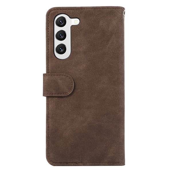 ABEEL Samsung Galaxy S22 5G Plånboksfodral RFID-Skydd Konstläder Brun