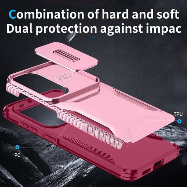 Mobilskal för Samsung Galaxy S26 Camshield TPU + PC - Rosa