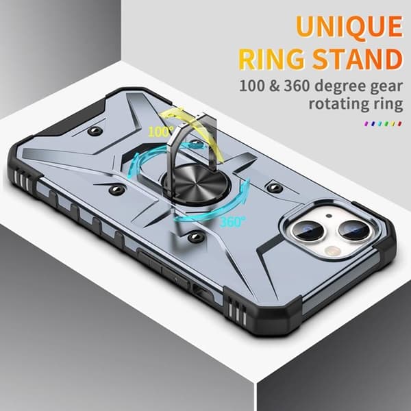 iPhone 14 Cover Ringholder Armor - Sort Black