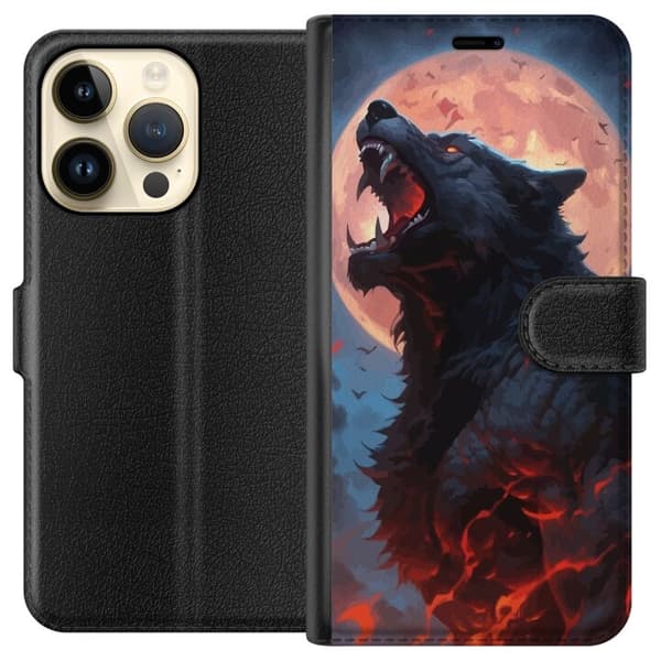 Plånboksfodral till Apple iPhone 15 Pro med Ylande varg