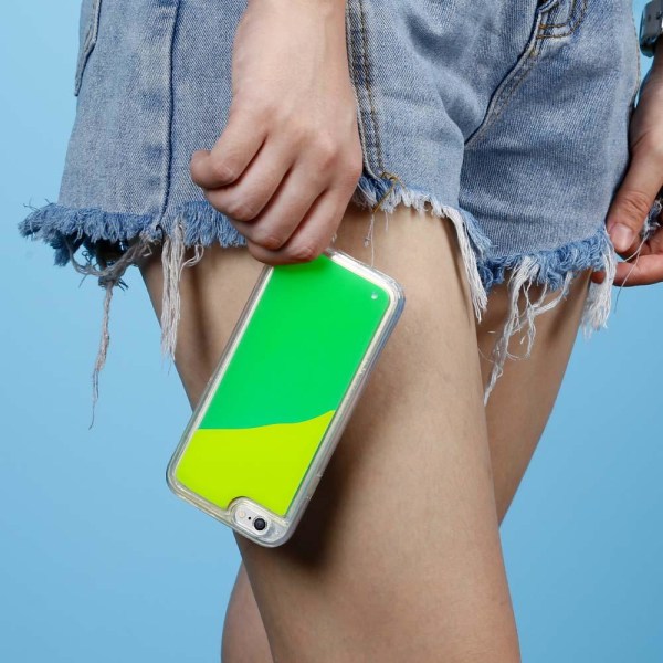 Liquid Neon Sand suojakuori iPhone 6 / 6s -puhelimelle - Vihreä Green