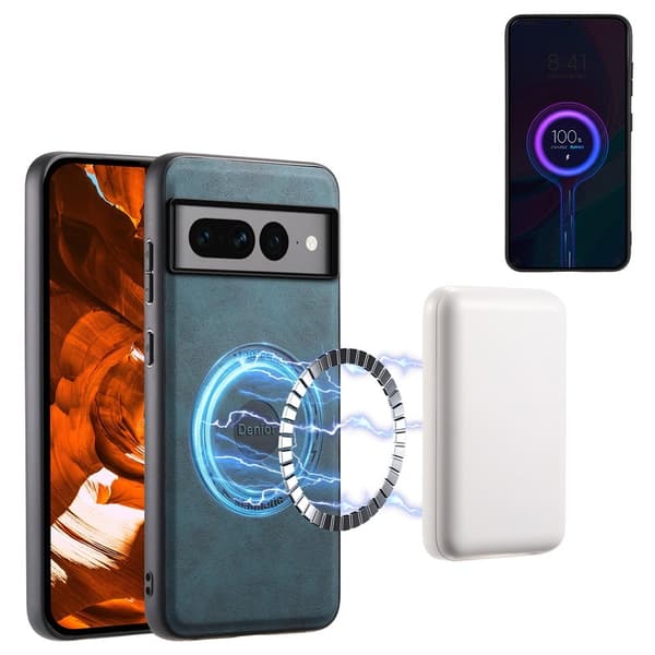 DENIOR D14 Google Pixel 7 Pro 5G Fodral PU+PC+TPU Blå