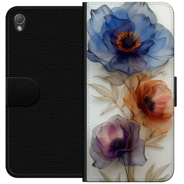 Plånboksfodral till Sony Xperia Z3 med Silkesblommor