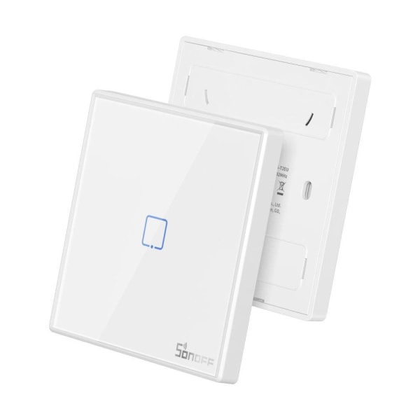 Sonoff To-kanals Wi-Fi lyskontakt T2EU2C-RF Sticky - Hvid