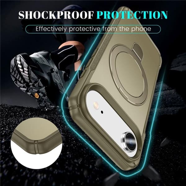 Mobilskal till iPhone Air MagSafe Rotating Kickstand - Khaki Grön