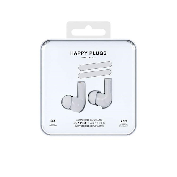 HAPPY PLUGS Hörlurar JOY Pro In-Ear ANC True-Wireless Vit