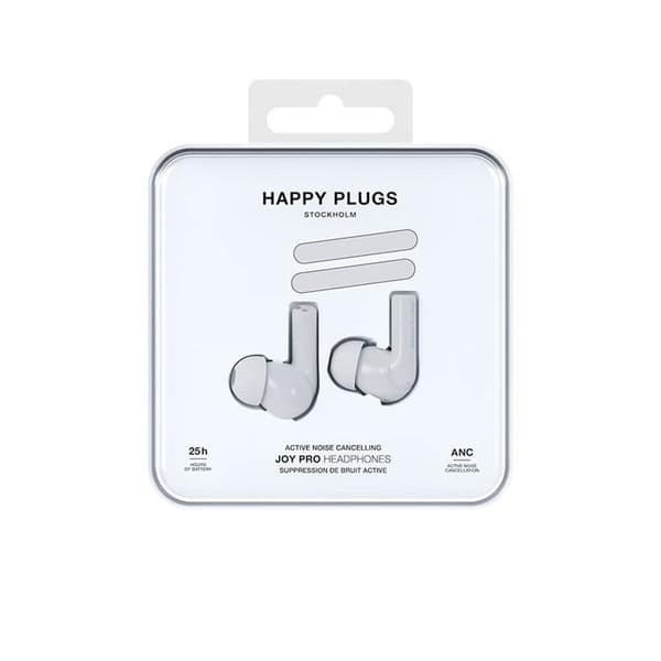 HAPPY PLUGS Hörlurar JOY Pro In-Ear ANC True-Wireless Vit Vit