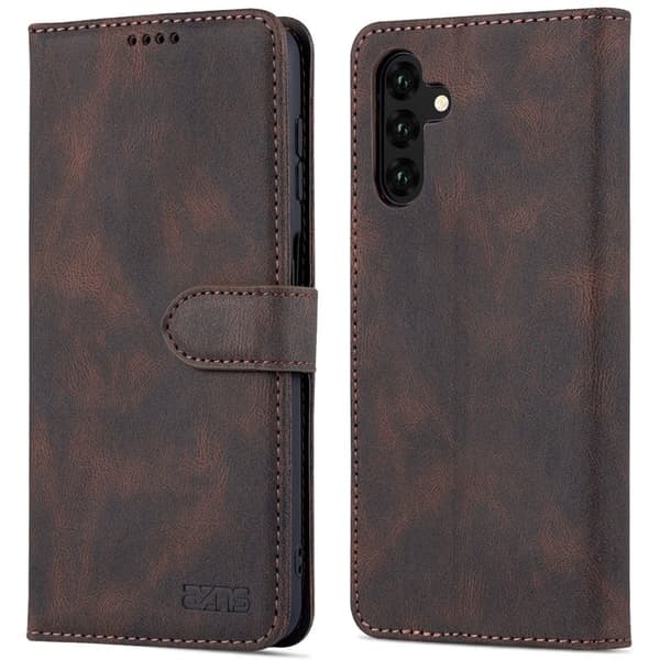 AZNS Samsung Galaxy A13 5G Plånboksfodral Konstläder - Brun