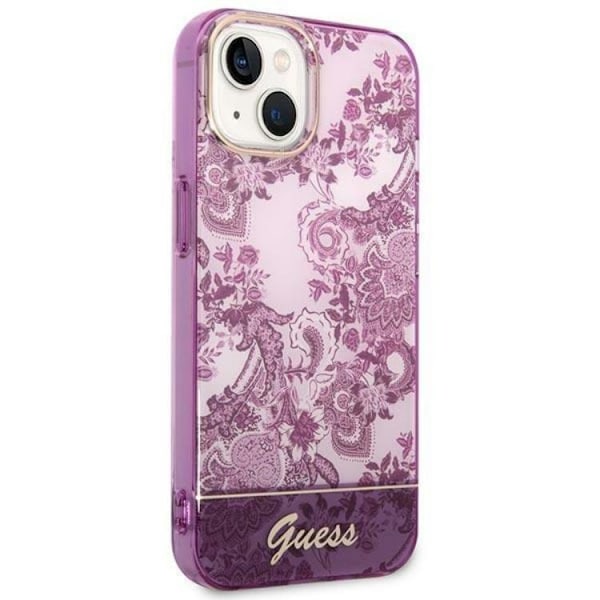 GUESS iPhone 14 Plus Skal Porcelain Collection - Fuschia