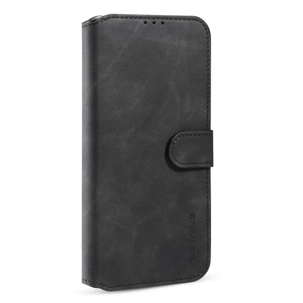DG.MING iPhone 13 mini Plånboksfodral Retro Konstläder Svart
