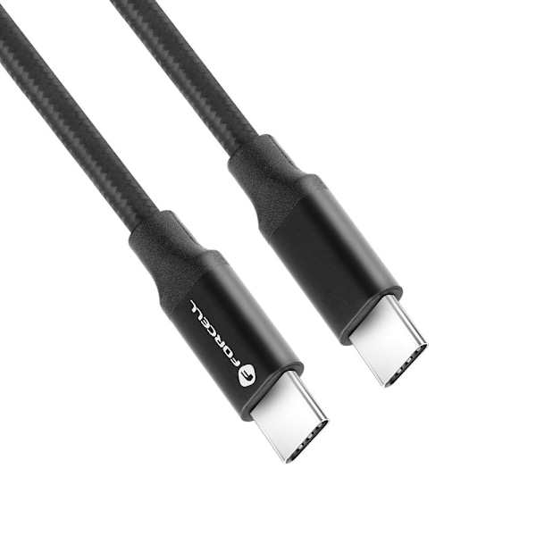 FORCELL USB-C till USB-C kabel QC4.0 PD100W / 4K / 20Gbit/s 1m Svart