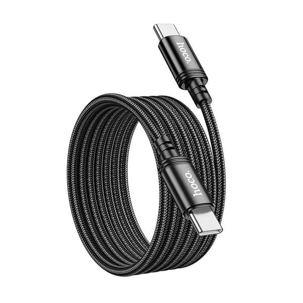 Hoco USB-C - USB-C 60W 3A Kabel 2m X89 - Sort Svart