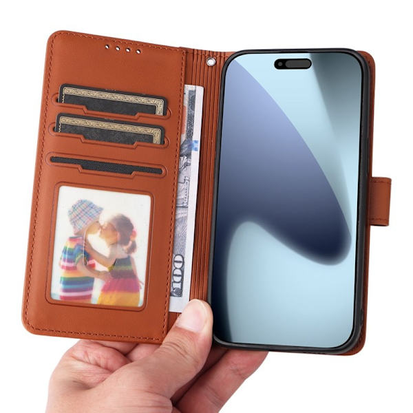 BETOPNICE iPhone 17 Pro Plånboksfodral - Avtagbart Konstläder - Brun