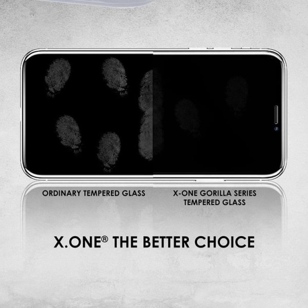 X-One iPhone 15 karkaistu lasi näytönsuoja Matta - musta