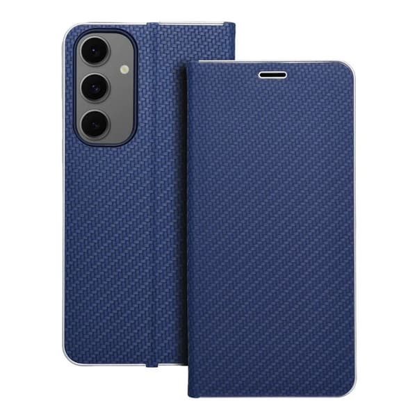 Galaxy S24 FE Plånboksfodral Luna Carbon - Blå Blå