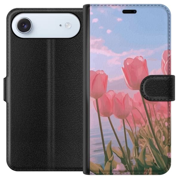 Plånboksfodral till Apple iPhone 17 Air med Rosa Tulpaner