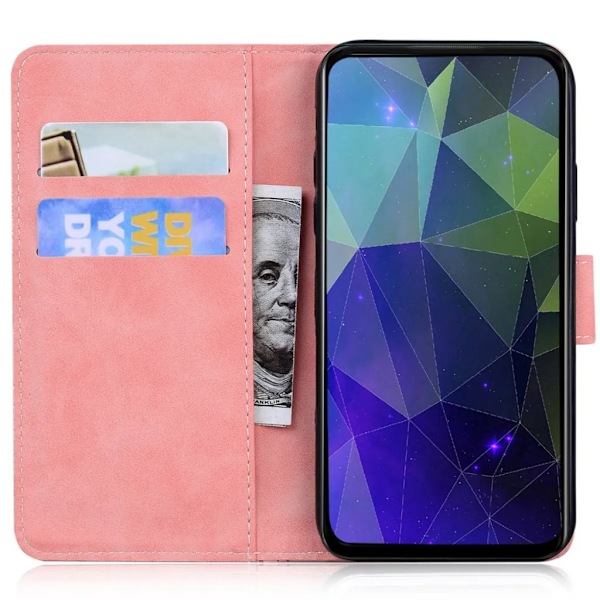 iPhone 15 Plus Plånboksfodral Praktiskt - Rosa