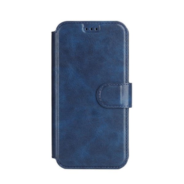 BOOM iPhone 14 Pro Plånboksfodral Calfskin - Blå