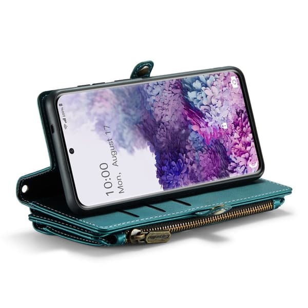 CASEME Plånboksfodral Konstläder för Samsung Galaxy S20 Plus - Grön