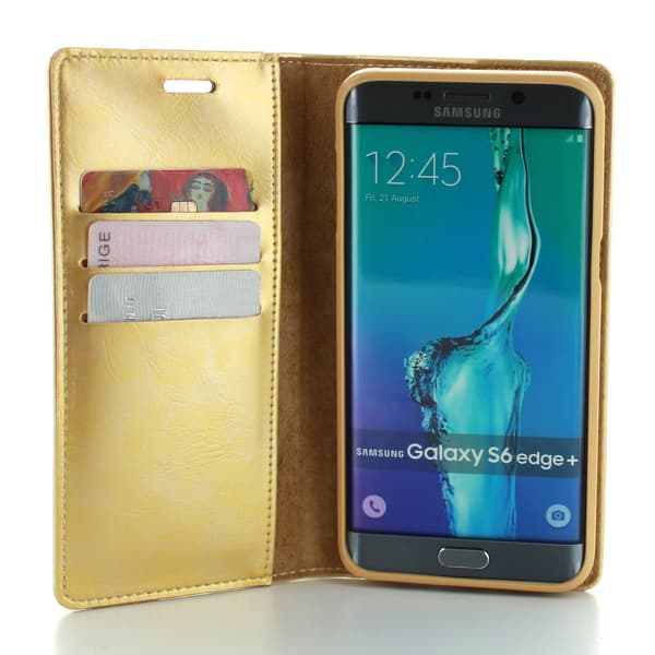 CoveredGear Discover tegnebog til Samsung Galaxy S6 Edge+ (Guld) Guld