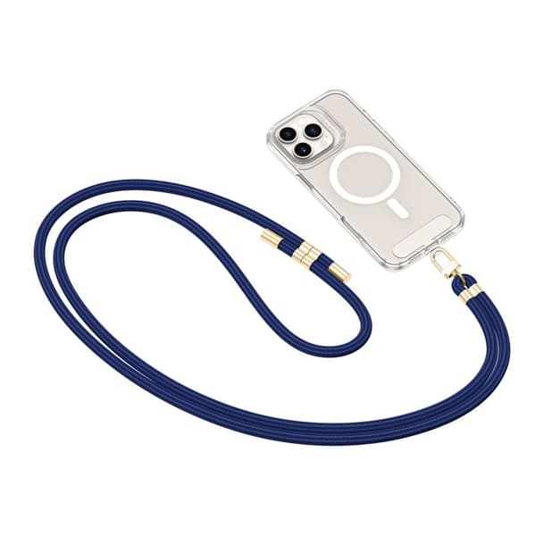 Tech-Protect Mobilrem Crossbody C7S - Marinblå/Guld Blå