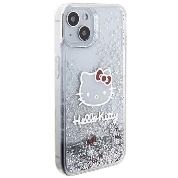 Hello Kitty iPhone 15 mobiltaske Liquid Glitter Charms