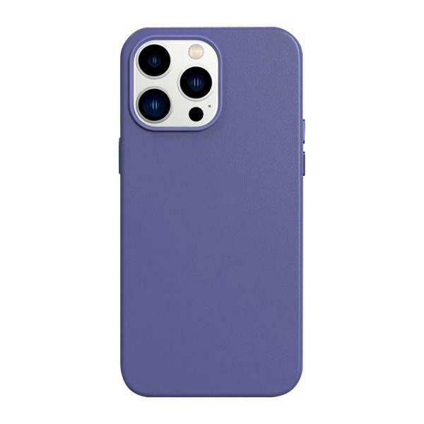 Boom iPhone 13 Pro -kotelo Magsafe aitoa nahkaa - violetti