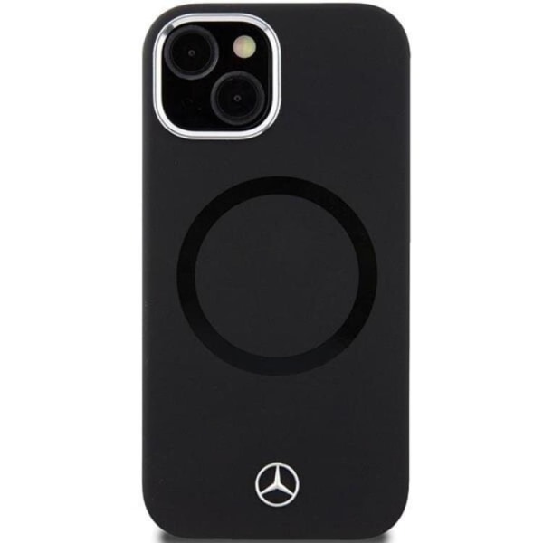 Mercedes iPhone 15 Mobilskal MagSafe Silikon Bicolor - Svart