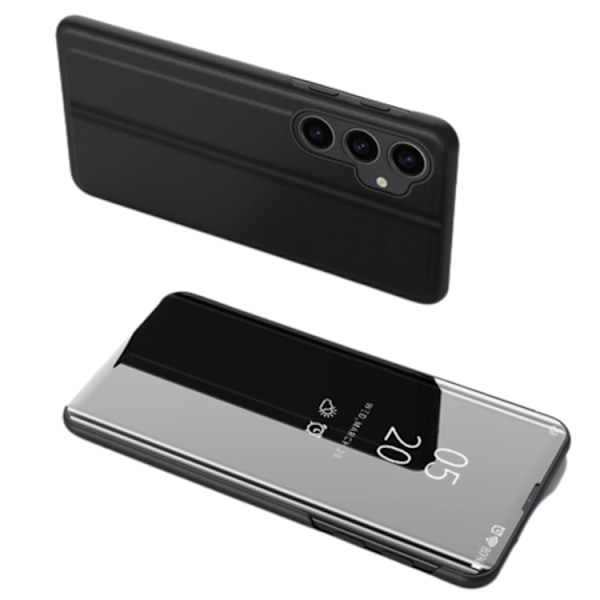 Galaxy S23 FE -puhelinkotelo Clear View Flip - Musta Black