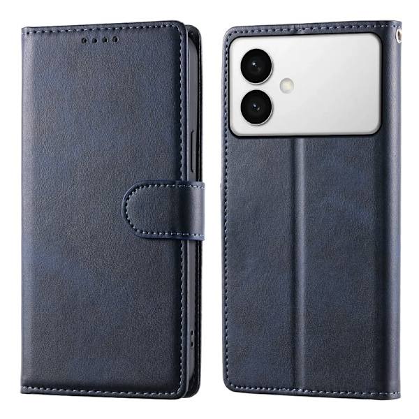 Samsung Galaxy S26 Edge Plånboksfodral Konstläder Flip - Blå
