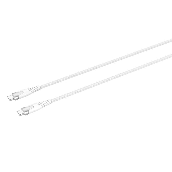 GEAR Kevlar Kabel Pro Usb C 2.0 Med Metalhus Hvid 1.5m