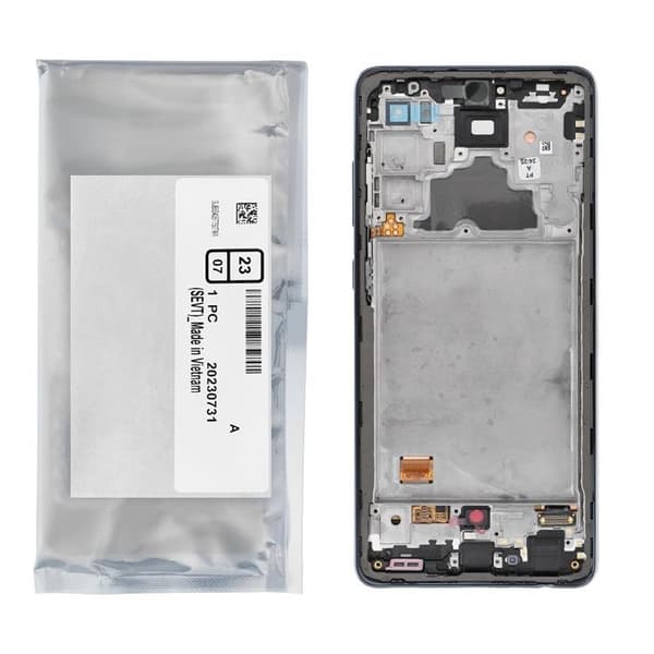 Galaxy A72 Skärm med LCD-display Service Pack GH82-25460A Svart