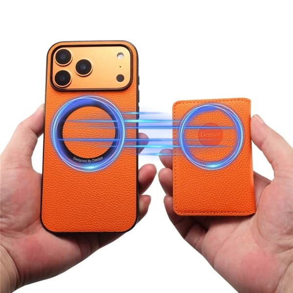 DENIOR Mobilskal till iPhone 17 Pro Max korthållare Magsafe D30 - Orange Orange