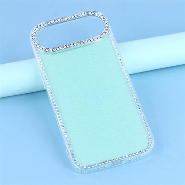 Mobilskal till iPhone Air Rhinestone Edge - Glitter Ljusgrön Grön
