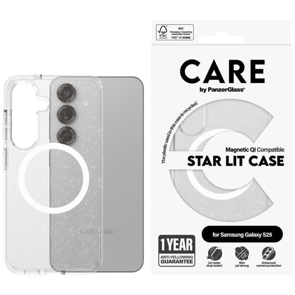 CARE By PanzerGlass mobiletui til Galaxy S25 MagSafe QI Urban Combat Hvid Vit
