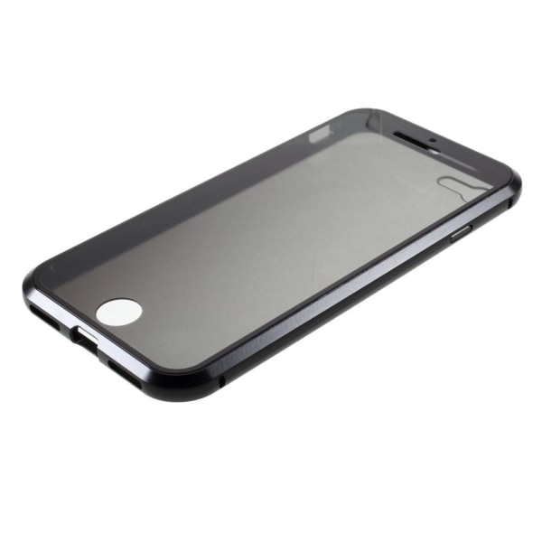 Magneettinen metallikotelo karkaistulla lasilla iPhone 7/8 / SE 2020 - musta Black