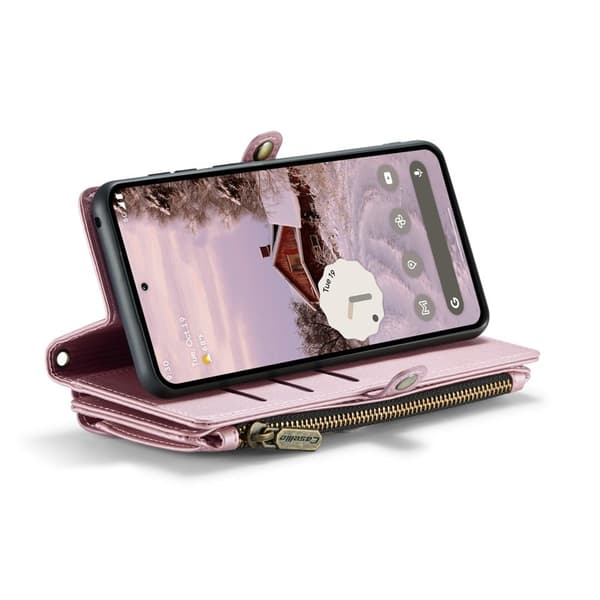 CASEME Plånboksfodral Konstläder för Google Pixel 9 Pro XL - Rosa